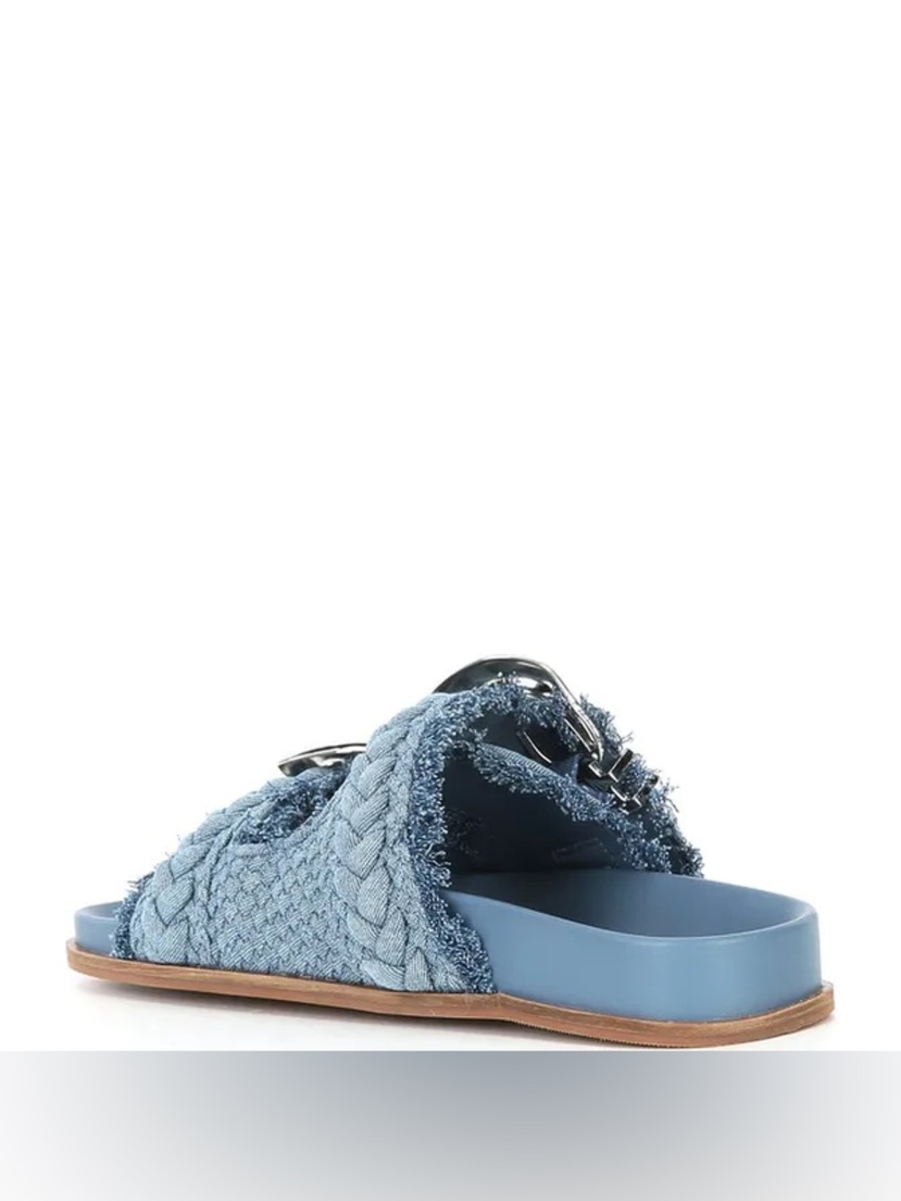 NWT Gianni Bini CecilTwo Braided Denim Double Banded Platform Sandals Sz 6,5 - Picture 7 of 15